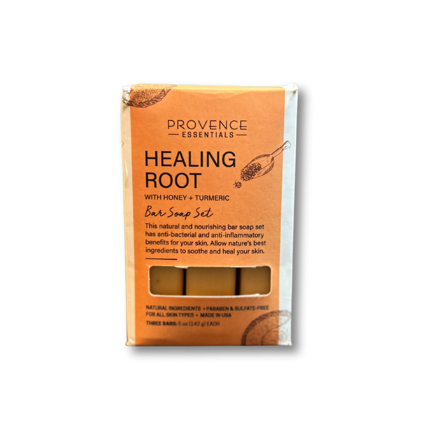 Provence Essentials Healing Root Bar Soap Set (Honey + Turmeric)