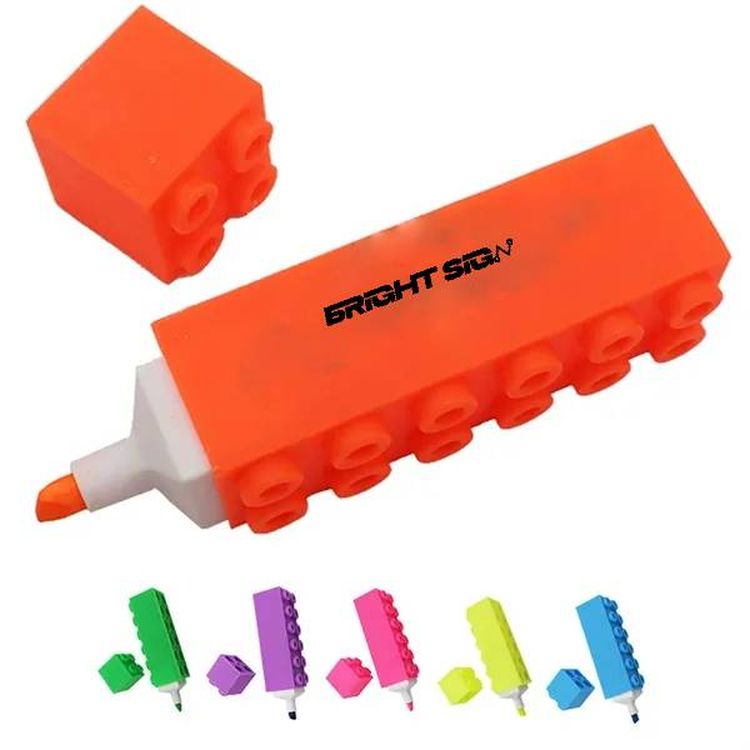 Stackable Building Block Highlighter Pens for School and Office – Box ...