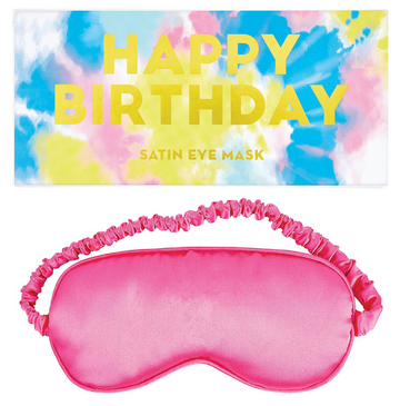 Happy Birthday Satin Eye Mask