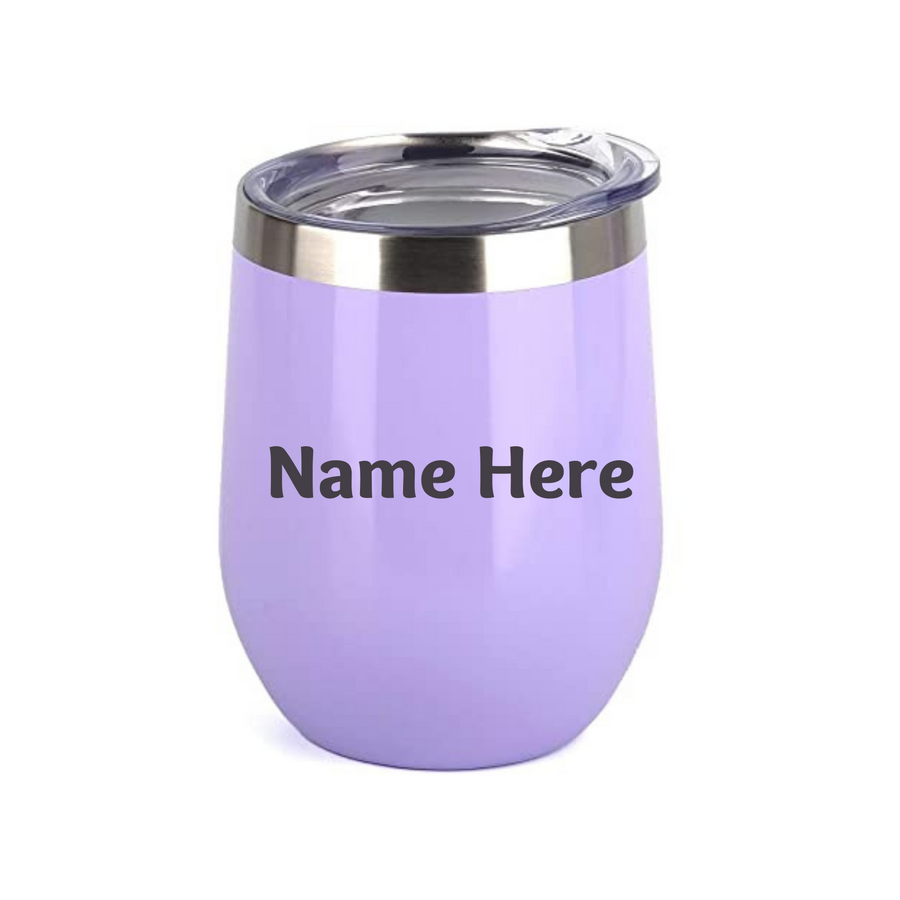 Personalized Stemless Wine Tumbler (Purple)