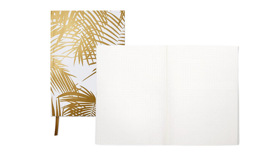 Gold Softcover Journal (Gold Palm Print)
