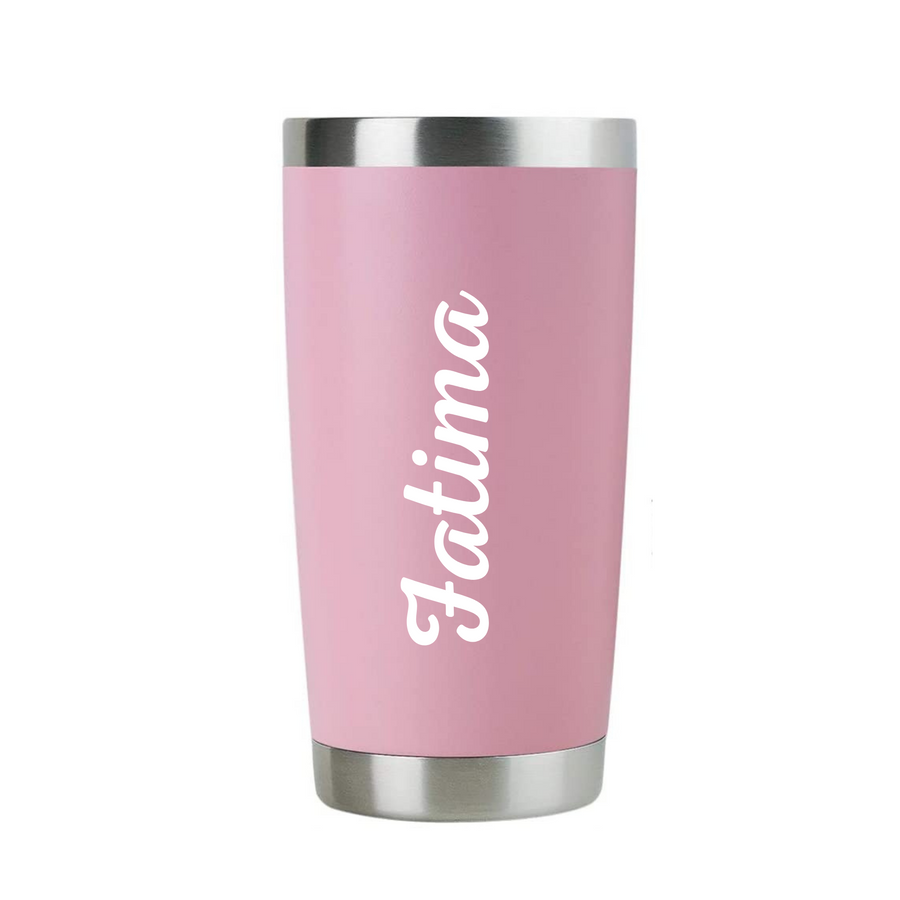 Double Wall Vacuum Insulated Travel Mug, Pink (Stainless Steel)