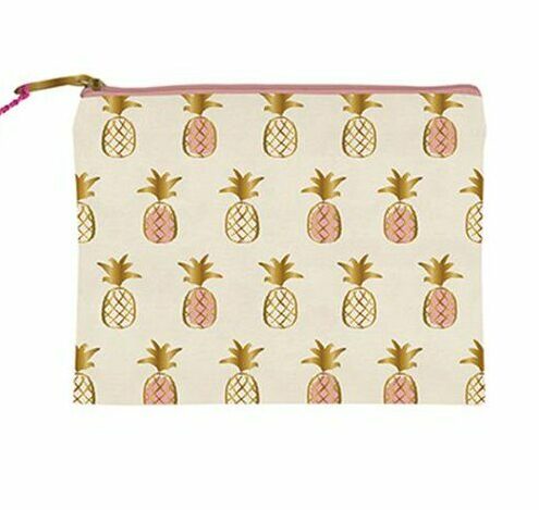 PINEAPPLE CANVAS COSMETIC BAG